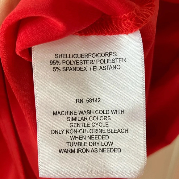 NWT Woman’s Plus Size Red Cowl-Neck Faux Wrap Sheath Midi Dress 18W - Picture 6 of 6